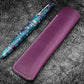 Galen Leather Single Fountain Pen Sleeve - Purple