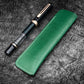 Galen Leather Single Fountain Pen Sleeve - Green