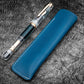 Galen Leather Single Fountain Pen Sleeve - Blue