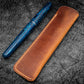 Galen Leather Single Fountain Pen Sleeve - Crazy Horse Brown