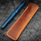 Galen Leather Single Fountain Pen Sleeve - Crazy Horse Tan