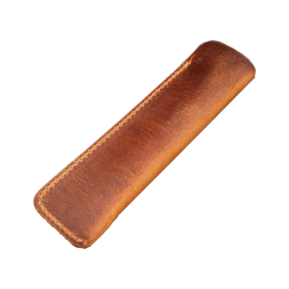 Galen Leather Single Fountain Pen Sleeve - Crazy Horse Tan