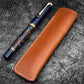 Galen Leather Single Fountain Pen Sleeve - Brown