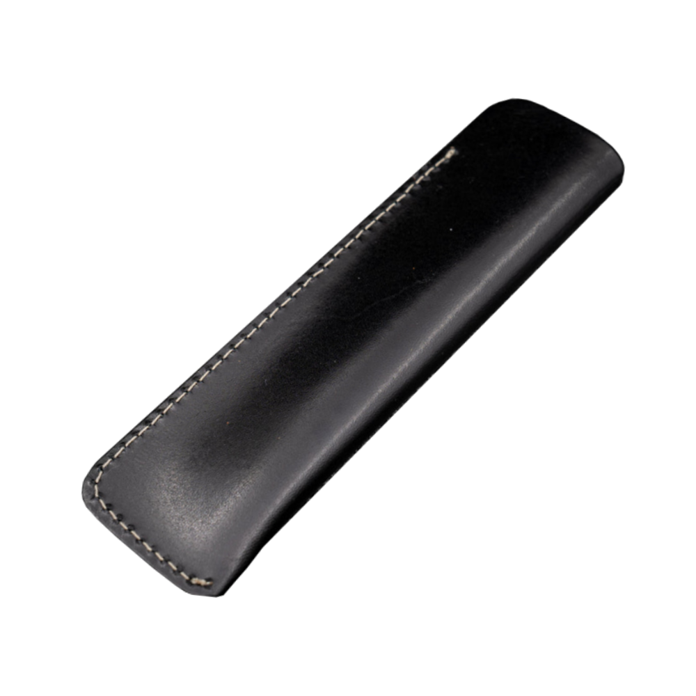 Galen Leather Single Fountain Pen Sleeve - Black