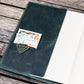 Galen Leather Slim A5 Notebook/Planner Cover - Crazy Horse Forest Green