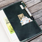 Galen Leather Slim A5 Notebook/Planner Cover - Crazy Horse Forest Green