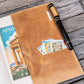 Galen Leather Slim A5 Notebook/Planner Cover - Crazy Horse Honey Ochre