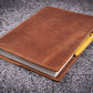 Galen Leather Slim A5 Notebook/Planner Cover - Crazy Horse Tan