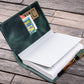 Galen Leather Slim A6 Notebook/Planner Cover - Crazy Horse Forest Green