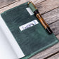 Galen Leather Slim A6 Notebook/Planner Cover - Crazy Horse Forest Green