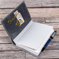 Galen Leather Slim A6 Notebook/Planner Cover - Crazy Horse Smoky