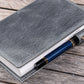Galen Leather Slim A6 Notebook/Planner Cover - Crazy Horse Smoky
