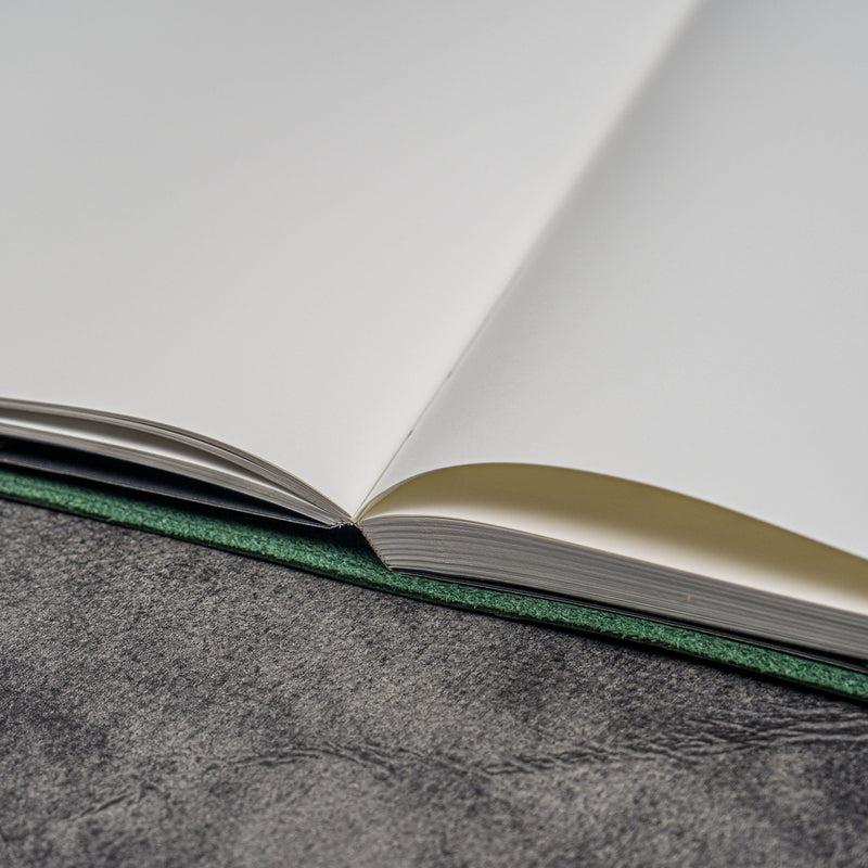 Galen Leather Slim B5 Notebook/Planner Cover - Crazy Horse Forest Green
