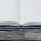 Galen Leather Slim B6 Notebook/Planner Cover - Crazy Horse Navy Blue