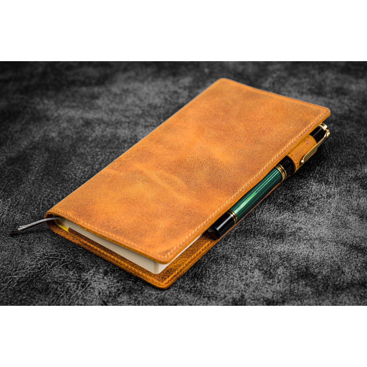 Galen Leather Slim Hobonichi Planner Cover - Crazy Horse Brown
