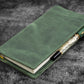 Galen Leather Slim Hobonichi Planner Cover - Crazy Horse Forest Green