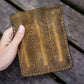 Galen Leather Triple Fountain Pen Case/Pen Pouch - Crazy Horse Brown