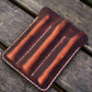 Galen Leather Triple Fountain Pen Case/Pen Pouch - Crazy Horse Orange