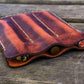 Galen Leather Triple Fountain Pen Case/Pen Pouch - Crazy Horse Orange