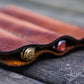 Galen Leather Triple Fountain Pen Case/Pen Pouch - Crazy Horse Tan