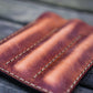 Galen Leather Triple Fountain Pen Case/Pen Pouch - Crazy Horse Tan