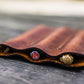 Galen Leather Triple Fountain Pen Case/Pen Pouch - Crazy Horse Tan