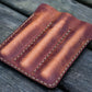 Galen Leather Triple Fountain Pen Case/Pen Pouch - Crazy Horse Tan