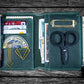 Galen Leather Wallet Insert for Traveler's Notebook Passport Size - Crazy Horse Forest Green