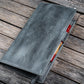 Galen Leather Wallet Insert for Traveler's Notebook Regular Size - Crazy Horse Smoky