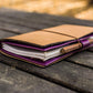Galen Leather Wallet Insert for Traveler's Notebook Regular Size - Purple
