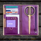 Galen Leather Wallet Insert for Traveler's Notebook Regular Size - Purple