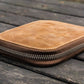 Galen Leather 10 Slot Zippered Pen Case - Crazy Horse Brown