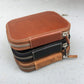 Galen Leather 10 Slot Zippered Pen Case - Crazy Horse Brown