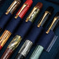 Galen Leather 10 Slot Zippered Pen Case - Crazy Horse Navy
