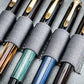 Galen Leather 10 Slot Zippered Pen Case - Crazy Horse Smoky