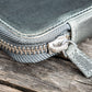 Galen Leather 10 Slot Zippered Pen Case - Crazy Horse Smoky