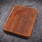 Galen Leather 20 Slot Zippered Pen Case - Crazy Horse Brown