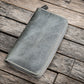 Galen Leather 3 Slot Zippered Pen Case - Crazy Horse Smoky