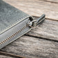 Galen Leather 3 Slot Zippered Pen Case - Crazy Horse Smoky