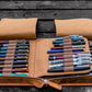 Galen Leather 40 Slot Zippered Pen Case - Undyed