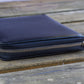 Galen Leather 5 Slot Zippered Pen Case - Black
