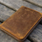 Galen Leather 5 Slot Zippered Pen Case - Crazy Horse Brown