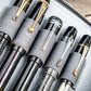 Galen Leather 5 Slot Zippered Pen Case - Crazy Horse Smoky