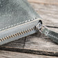 Galen Leather 5 Slot Zippered Pen Case - Crazy Horse Smoky