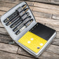 Galen Leather 5 Slot Zippered Pen Case - Crazy Horse Smoky