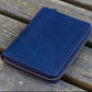 Galen Leather 5 Slot Zippered Pen Case - Navy Blue