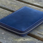 Galen Leather 5 Slot Zippered Pen Case - Navy Blue