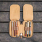 Galen Leather 6 Slot Zippered Pen Case - Crazy Horse Brown