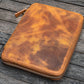 Galen Leather B6 Zippered Notebook Folio - Crazy Horse Brown