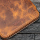 Galen Leather B6 Zippered Notebook Folio - Crazy Horse Brown